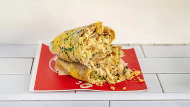 Chicken floss and nori seaweed jianbing, the house signature