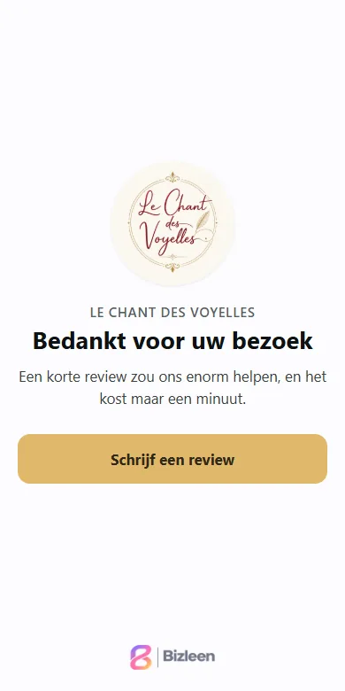 Bedankpagina van Le Chant des Voyelles, Nederlands
