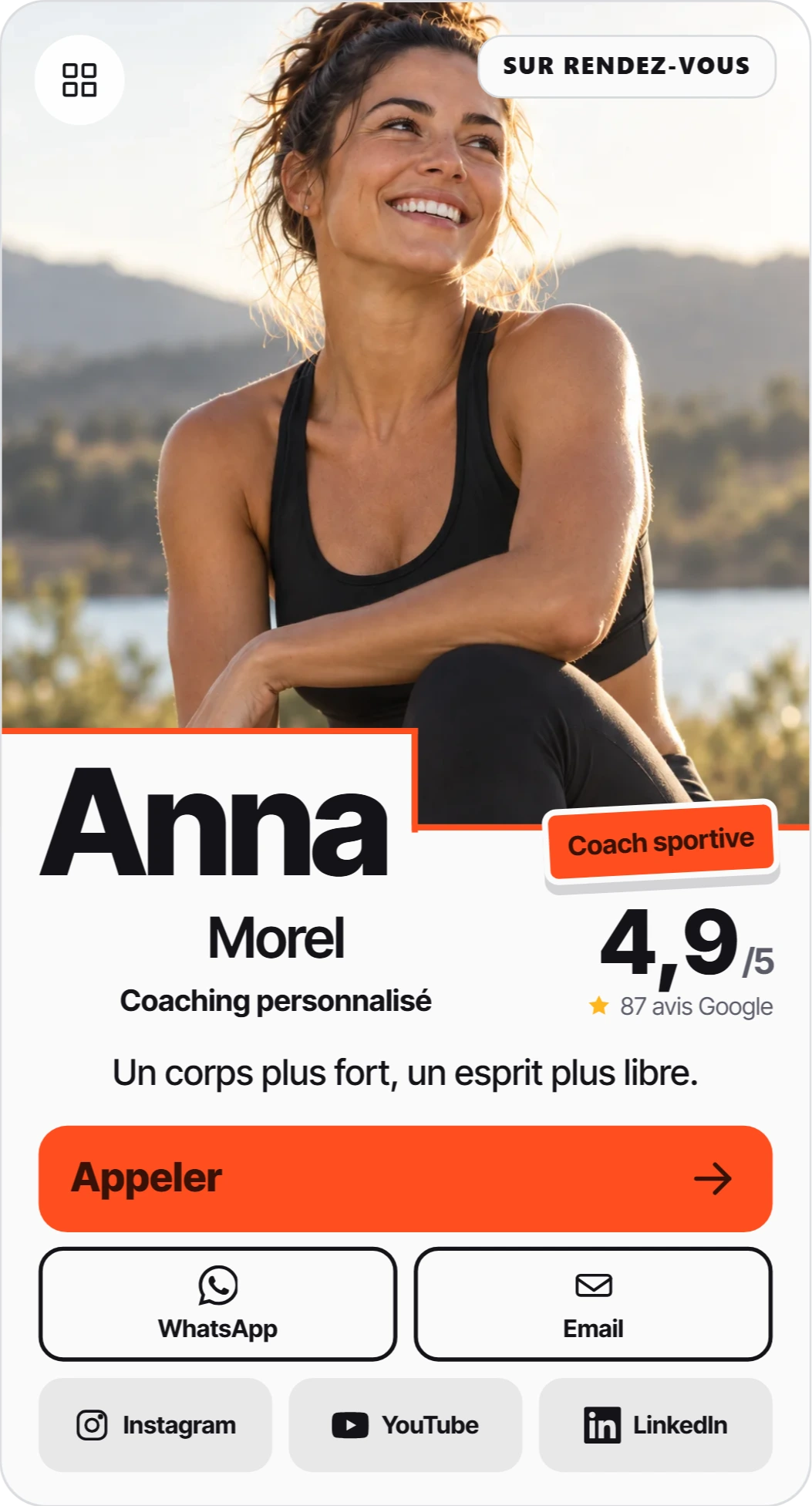 Anna Morel, carte de démonstration, modèle Affiche